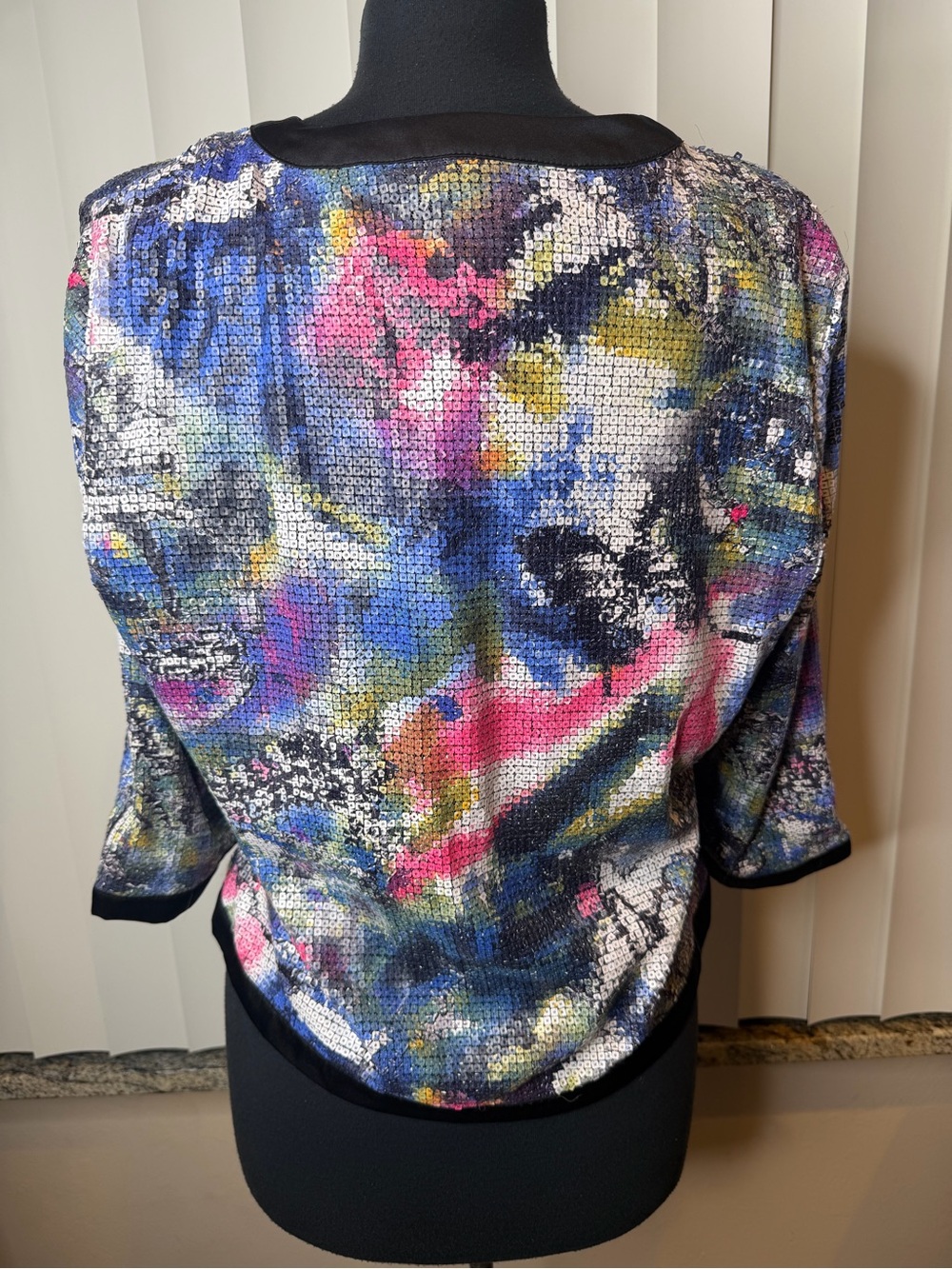 Michael Simon multicolored sequin full-zip jacket blazer Size XL - Picture 9 of 11